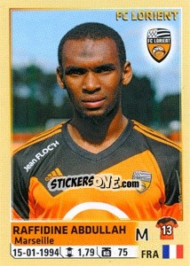Figurina Raffidine Abdullah - FOOT 2014-2015 n. 179 - Panini