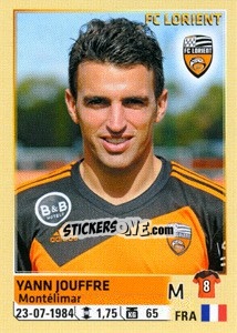 Sticker Yann Jouffre - FOOT 2014-2015 n. 182 - Panini