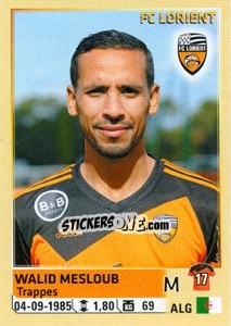 Figurina Walid Mesloub - FOOT 2014-2015 - Panini