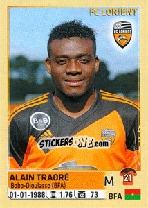 Sticker Alain Traoré - FOOT 2014-2015 n. 186 - Panini