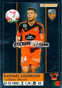 Sticker Raphaël Guerreiro - FOOT 2014-2015 n. 191 - Panini