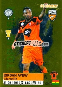 Sticker Jordan Ayew - FOOT 2014-2015 n. 192 - Panini