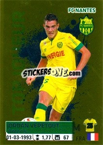 Sticker Jordan Veretout - FOOT 2014-2015 n. 336 - Panini