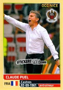 Figurina Claude Puel - FOOT 2014-2015 n. 340 - Panini