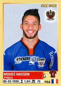 Cromo Mouez Hassen - FOOT 2014-2015 n. 341 - Panini