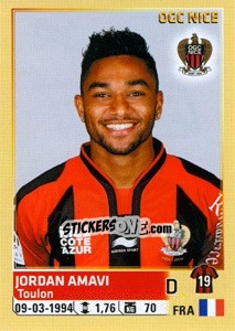 Sticker Jordan Amavi - FOOT 2014-2015 - Panini