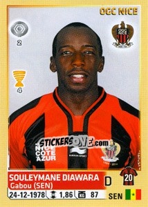 Sticker Souleymane Diawara - FOOT 2014-2015 n. 344 - Panini
