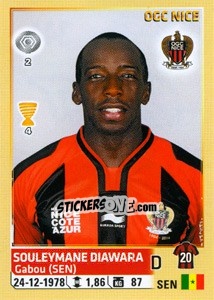 Figurina Souleymane Diawara - FOOT 2014-2015 - Panini