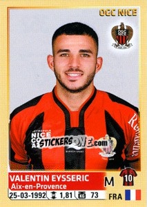 Sticker Valentin Eysseric - FOOT 2014-2015 - Panini