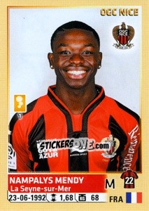 Sticker Nampalys Mendy - FOOT 2014-2015 n. 354 - Panini