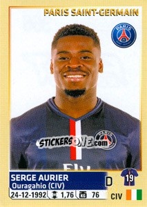 Sticker Serge Aurier - FOOT 2014-2015 n. 366 - Panini