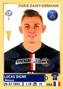 Sticker Lucas Digne - FOOT 2014-2015 n. 367 - Panini