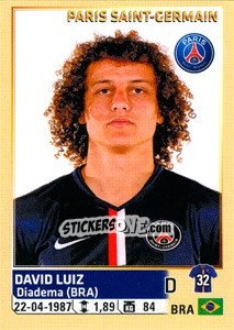 Sticker David Luiz - FOOT 2014-2015 n. 368 - Panini