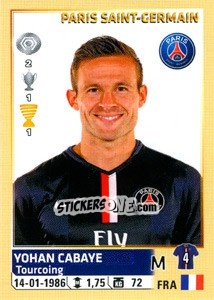 Sticker Yohan Cabaye - FOOT 2014-2015 n. 372 - Panini