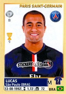 Sticker Lucas Moura - FOOT 2014-2015 n. 374 - Panini