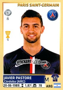 Sticker Javier Pastore - FOOT 2014-2015 n. 377 - Panini