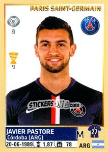 Sticker Javier Pastore - FOOT 2014-2015 - Panini