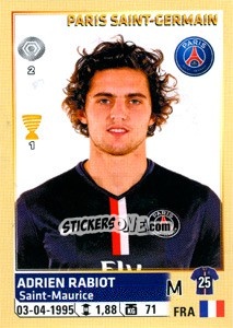 Sticker Adrien Rabiot - FOOT 2014-2015 n. 378 - Panini