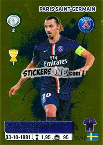 Sticker Zlatan Ibrahimovic - FOOT 2014-2015 n. 384 - Panini
