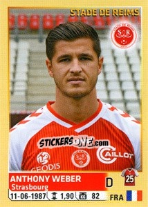 Sticker Anthony Weber - FOOT 2014-2015 n. 396 - Panini
