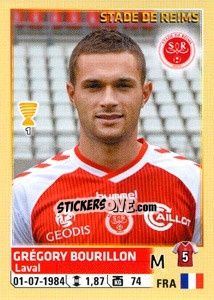 Sticker Grégory Bourillon - FOOT 2014-2015 - Panini