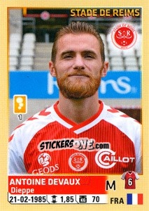 Sticker Antoine Devaux - FOOT 2014-2015 n. 399 - Panini