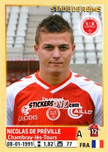 Sticker Nicolas De Préville - FOOT 2014-2015 - Panini