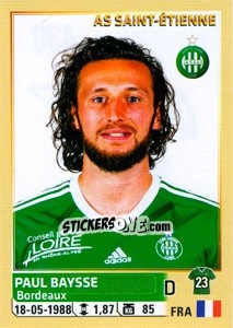 Sticker Paul Baysse - FOOT 2014-2015 - Panini