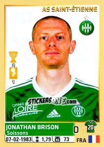 Sticker Jonathan Brison - FOOT 2014-2015 n. 439 - Panini