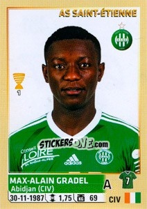 Sticker Max-Alain Gradel - FOOT 2014-2015 n. 451 - Panini