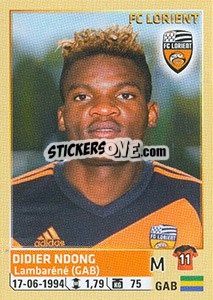 Cromo Didier Ndong - FOOT 2014-2015 - Panini