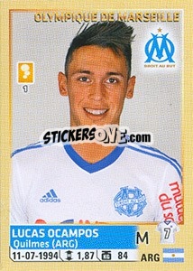 Cromo Lucas Ocampos - FOOT 2014-2015 n. M37 - Panini