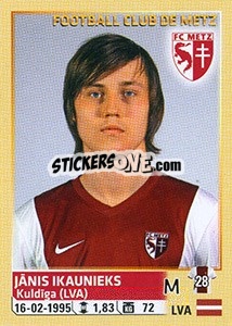 Sticker Jānis Ikaunieks - FOOT 2014-2015 - Panini