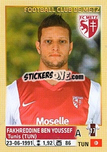 Sticker Fakhreddine Ben Youssef - FOOT 2014-2015 n. M43 - Panini