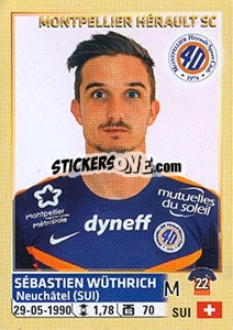 Sticker Sébastien Wüthrich - FOOT 2014-2015 - Panini