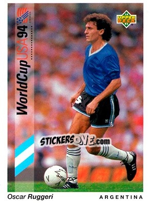 Sticker Oscar Ruggeri - World Cup USA 1994. Preview English/German n. 1 - Upper Deck