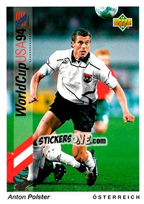Sticker Anton Polster - World Cup USA 1994. Preview English/German n. 6 - Upper Deck