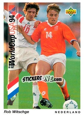 Sticker Rob Witschge - World Cup USA 1994. Preview English/German n. 14 - Upper Deck
