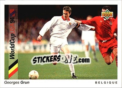 Sticker Georges Grun - World Cup USA 1994. Preview English/German - Upper Deck