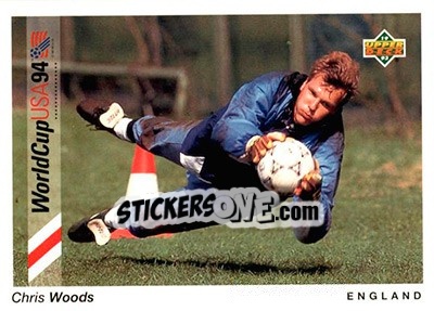 Sticker Chris Woods - World Cup USA 1994. Preview English/German - Upper Deck