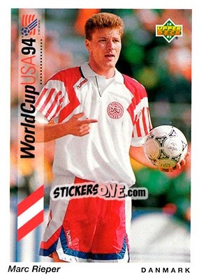 Sticker Marc Rieper - World Cup USA 1994. Preview English/German - Upper Deck