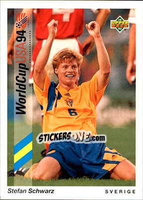 Sticker Stefan Schwarz - World Cup USA 1994. Preview English/German - Upper Deck