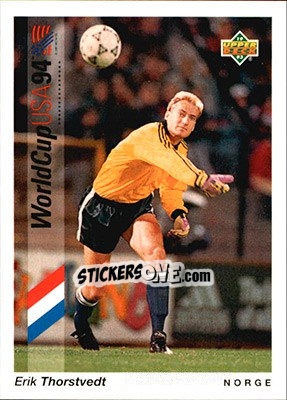 Sticker Erik Thorstvedt - World Cup USA 1994. Preview English/German - Upper Deck