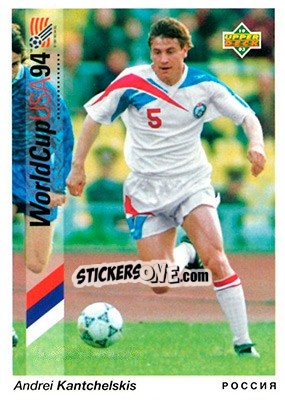 Sticker Andrei Kanchelskis - World Cup USA 1994. Preview English/German n. 42 - Upper Deck