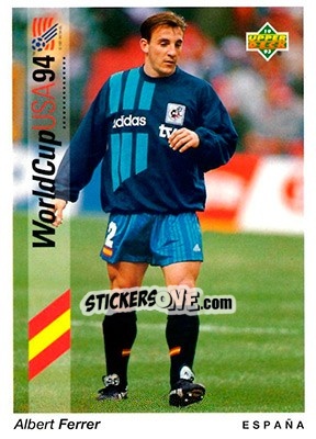 Sticker Albert Ferrer - World Cup USA 1994. Preview English/German - Upper Deck