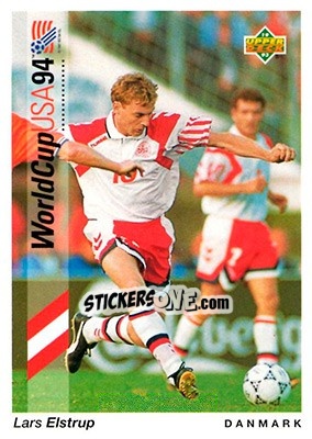 Sticker Lars Elstrup - World Cup USA 1994. Preview English/German n. 48 - Upper Deck