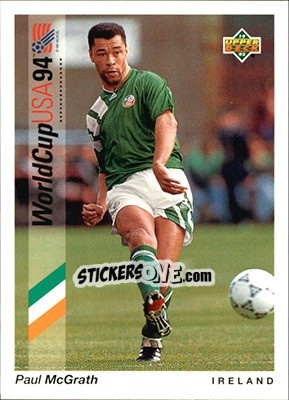 Sticker Paul McGrath - World Cup USA 1994. Preview English/German - Upper Deck