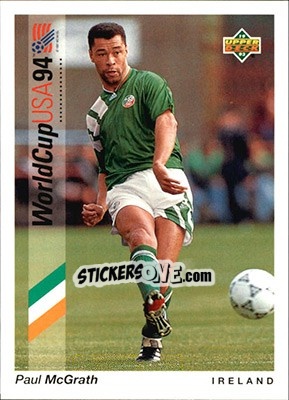 Sticker Paul McGrath - World Cup USA 1994. Preview English/German n. 53 - Upper Deck