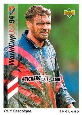 Sticker Paul Gascoigne - World Cup USA 1994. Preview English/German n. 56 - Upper Deck