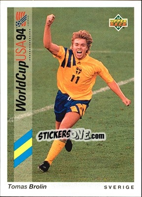 Sticker Tomas Brolin - World Cup USA 1994. Preview English/German n. 65 - Upper Deck